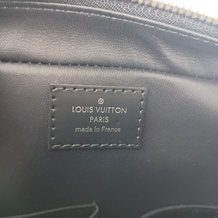 超美品 LOUIS VUITTON ルイヴィトン セカンドバッグ トゥルース・トワレ GM N47523 ネイビー系 シルバー金具 ダミエ・コバルト キャンバス メンズ ポーチ クラッチバッグ