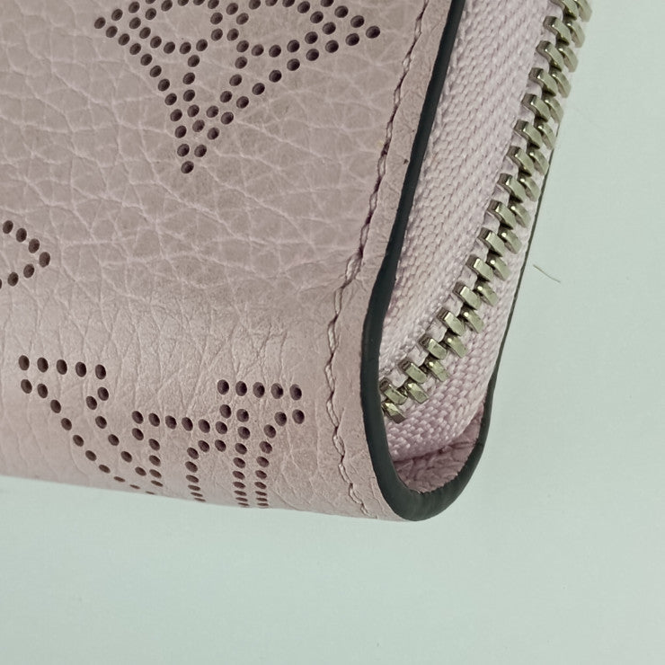 美品 LOUIS VUITTON ルイヴィトン 長財布 ジッピーウォレット M81426 ギモーヴ ピンク系 シルバー金具 マヒナ・カーフレザー レディース モノグラム ラウンドファスナー