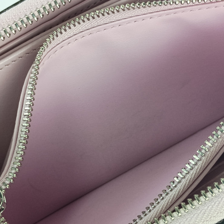 美品 LOUIS VUITTON ルイヴィトン 長財布 ジッピーウォレット M81426 ギモーヴ ピンク系 シルバー金具 マヒナ・カーフレザー レディース モノグラム ラウンドファスナー
