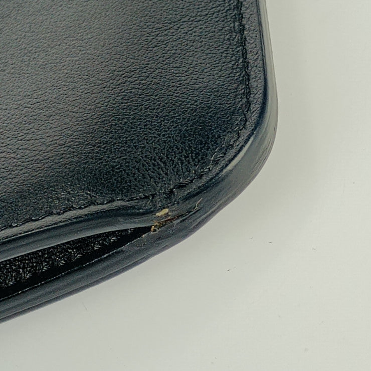 美品 FENDI フェンディ ショルダーバッグ ピーカブー ピーカフォン 8M0442 ブラック ゴールド金具 レザー レディース スマホポーチ ストラップ ターンロック