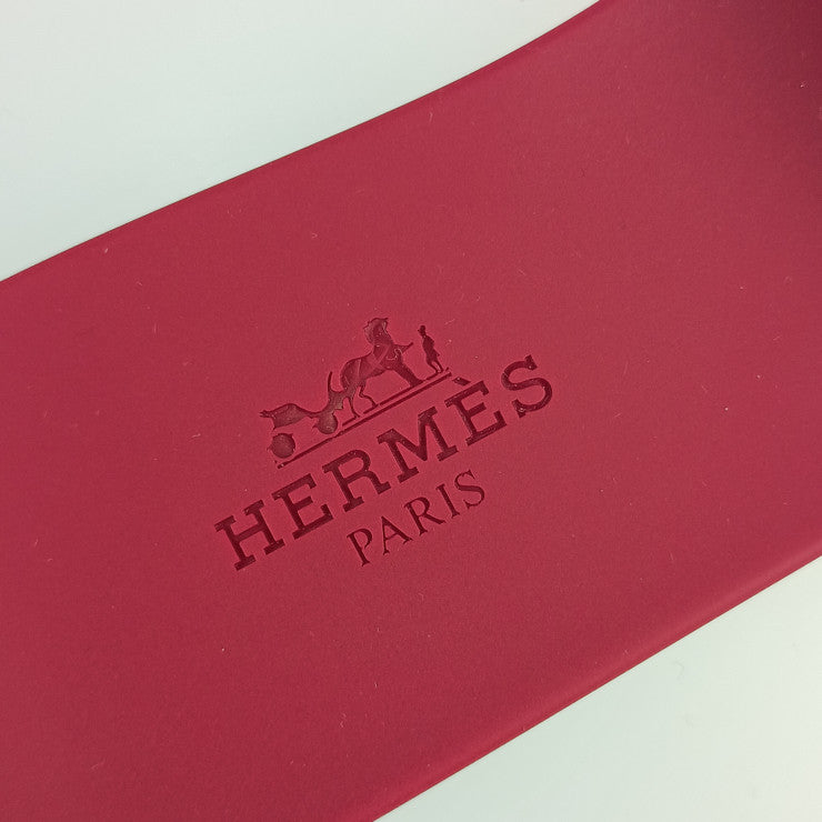 新古未使用展示品 HERMES エルメス サンダル アロハ シェーヌダンクル - ボルドー系 ラバー レディース ビーチサンダル シャワーサンダル フラット スライド ＃35