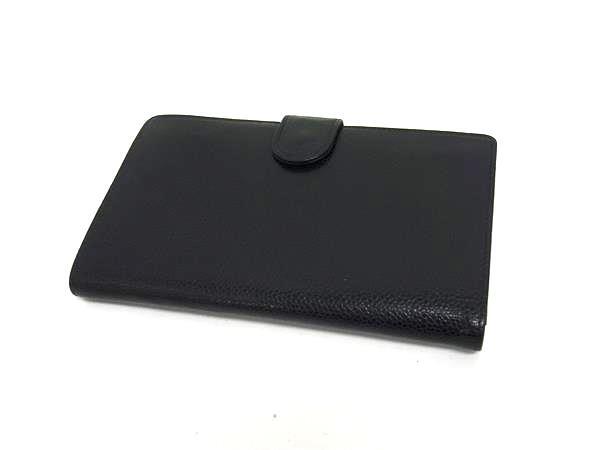 CHANEL シャネル 二つ折り長財布 A01429 ブラック キャビアスキン レディース ココマーク