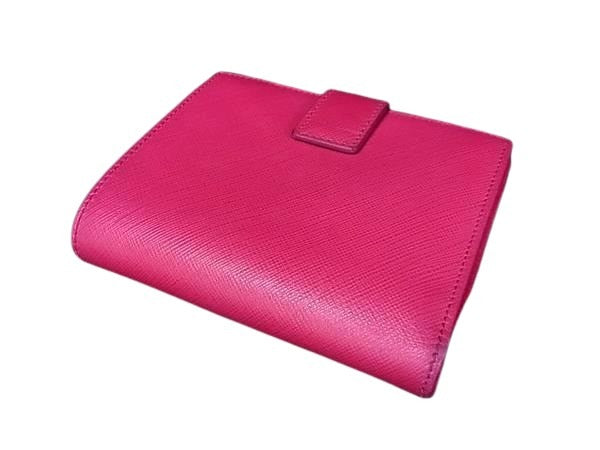 Salvatore Ferragamo フェラガモ 財布 ダブルガンチーニ JP-22-B852 ピンク レザー レディース 二つ折り財布 ゴールド金具