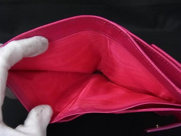 Salvatore Ferragamo フェラガモ 財布 ダブルガンチーニ JP-22-B852 ピンク レザー レディース 二つ折り財布 ゴールド金具