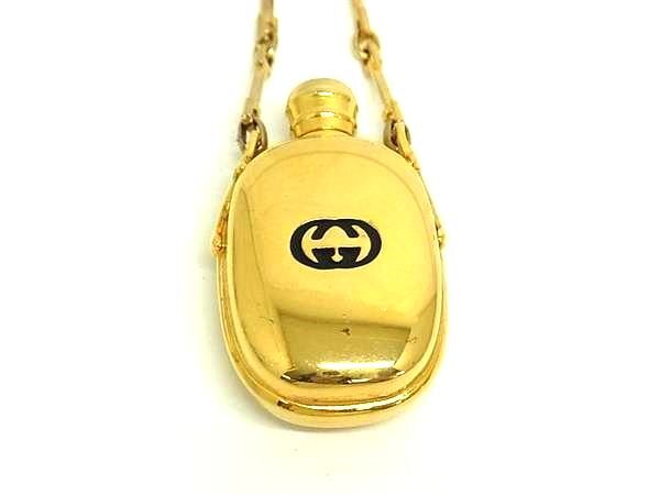 GUCCI グッチ ネックレス オールドグッチ インターロッキングG - ゴールド メタル レディース 香水瓶