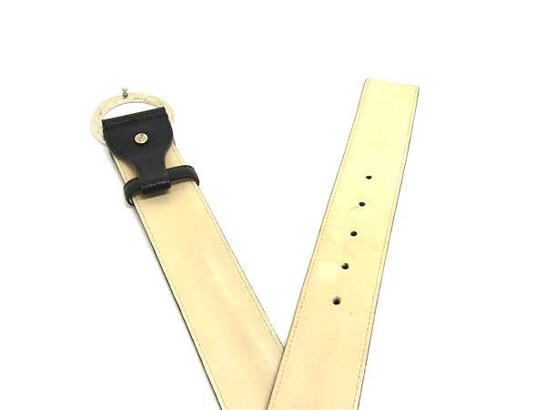 BVLGARI ブルガリ ベルト ブルガリブルガリ 37890 ブラック レザー ユニセックス ロゴ ラウンドバックル シルバー金具