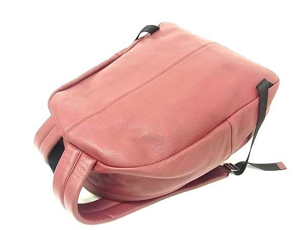 COACH コーチ リュックサック ヴァーシティー ストライプ 72313 ボルドー ホワイト ブラック レザー ユニセックス 美品