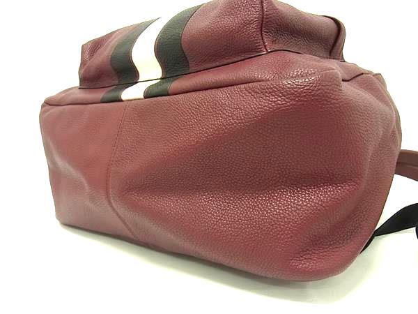 COACH コーチ リュックサック ヴァーシティー ストライプ 72313 ボルドー ホワイト ブラック レザー ユニセックス 美品