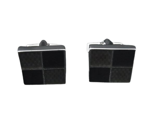 LOUIS VUITTON ルイヴィトン カフス ブトン ドゥ マンシェット ダミエ4 M65054 ブラック系 シルバー SV925 メンズ