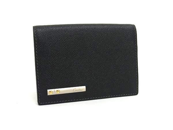 Cartier カルティエ カードケース サントス - ブラック レザー メンズ 美品