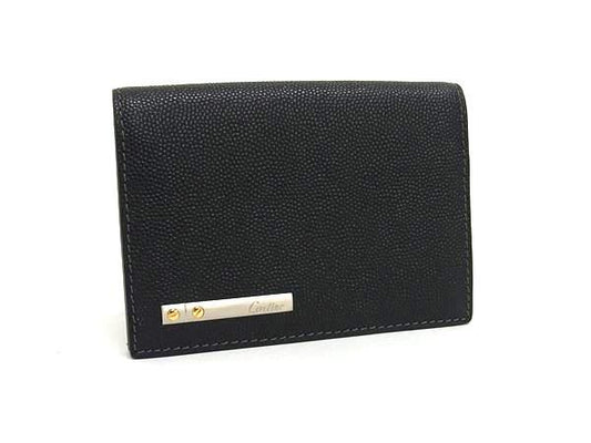 Cartier カルティエ カードケース サントス - ブラック レザー メンズ 美品