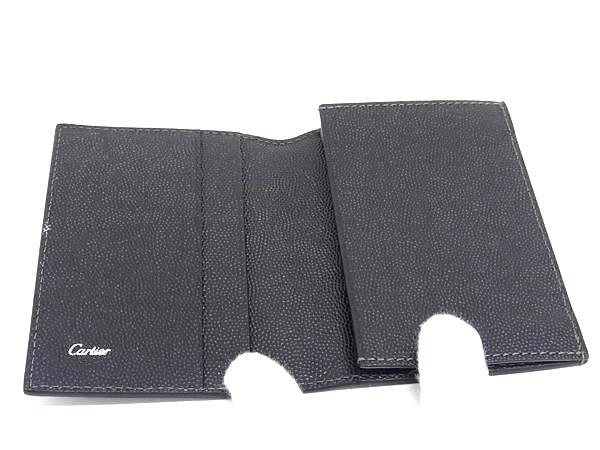 Cartier カルティエ カードケース サントス - ブラック レザー メンズ 美品