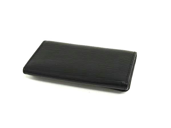LOUIS VUITTON ルイヴィトン キーケース ミュルティクレ4 M63822 ブラック エピ ユニセックス シルバー金具 美品