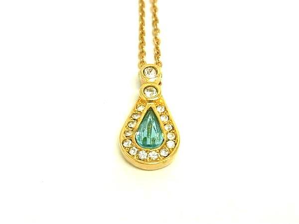 ChristianDior ディオール ネックレス - - ゴールド メタル レディース ヴィンテージ ラインストーン カラーストーン