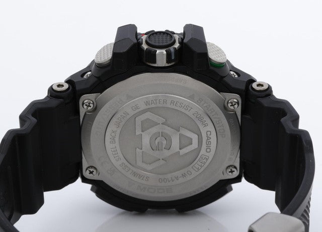 CASIO カシオ 腕時計 G-SHOCK MASTER OF G グラビティマスター GW-A1100-1A3JF ブラック 樹脂／SS メンズ ソーラー電波 アナログ スカイコクピット 美品