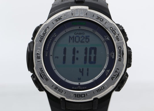 CASIO カシオ 腕時計 プロトレック PRW-3100 シルバー ブラック デジタル文字盤 樹脂／SS メンズ ソーラー電波 デジタル