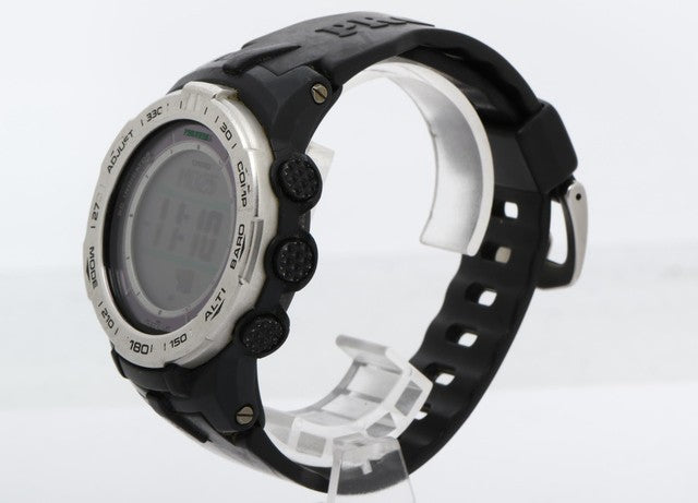 CASIO カシオ 腕時計 プロトレック PRW-3100 シルバー ブラック デジタル文字盤 樹脂／SS メンズ ソーラー電波 デジタル