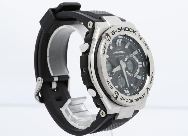 CASIO カシオ 腕時計 G-SHOCK Ｇスチール GST-W100シリーズ GST-W110-1AJF シルバー ブラック 樹脂／SS メンズ ソーラー電波 アナデジ
