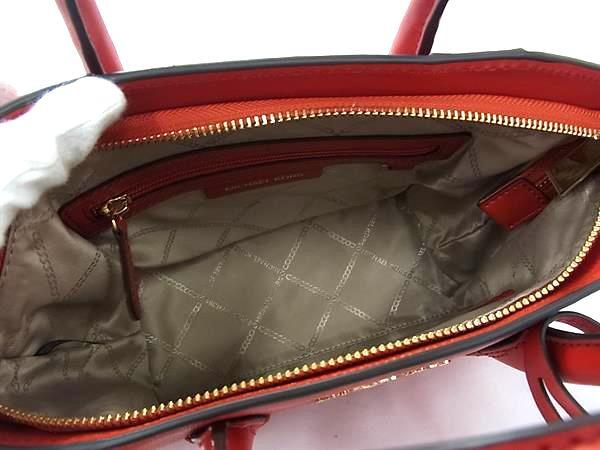 MICHAEL KORS マイケルコース ハンドバッグ Avril アヴリル 30H1G4VS5L レッド系 レザー レディース 2WAY ショルダーバッグ ゴールド金具 美品
