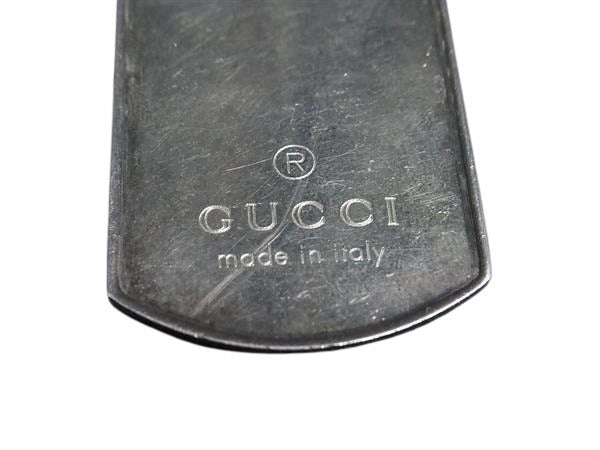 GUCCI グッチ ネックレス ドッグタグ シルバー Ag925 ユニセックス チャーム ペンダント