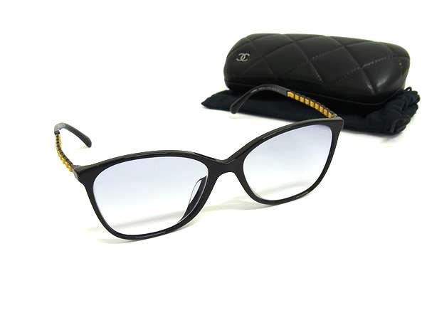 CHANEL シャネル アイウェア メガネ 3408QA c.1712 ブラック系×イエロー系 プラスチック レディース 度あり めがね 眼鏡 美品