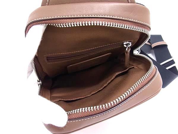 COACH コーチ ボディバッグ サリバン パック CR295 ブラウン系×イエロー系 PVC レザー メンズ バナナ柄 スリングバッグ シルバー金具 超美品