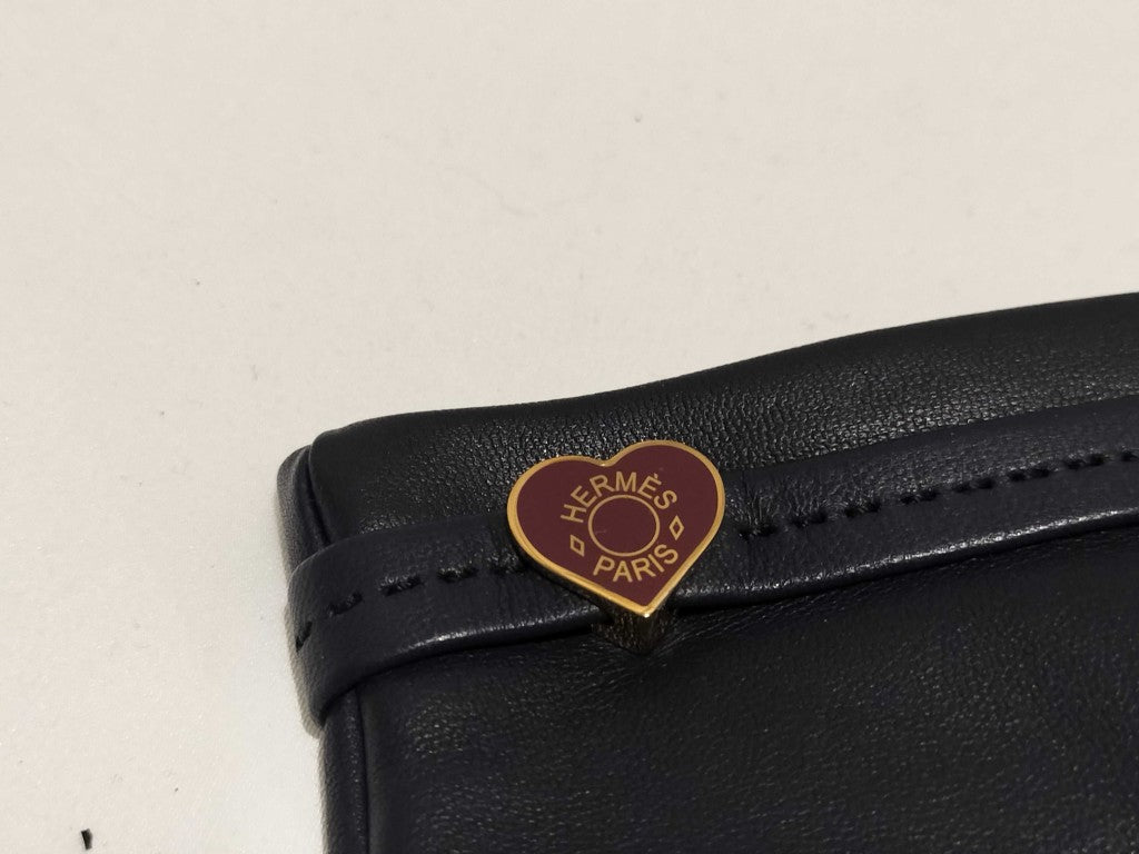 HERMES エルメス 手袋 ドリームラブ ネイビー ラムスキン レディース ハート 新品未使用展示品