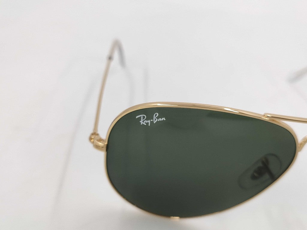 RayBan レイバン サングラス アビエーター RB3025 ブラック系 ゴールド メタル メンズ ティアドロップ 新品未使用展示品