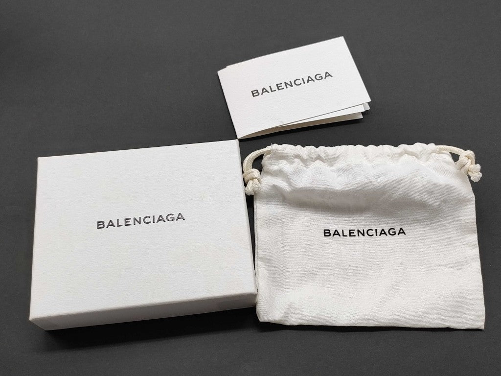 BALENCIAGA バレンシアガ ブレスレット ジャイアント 236345 ブラック レザー ユニセックス シルバー金具