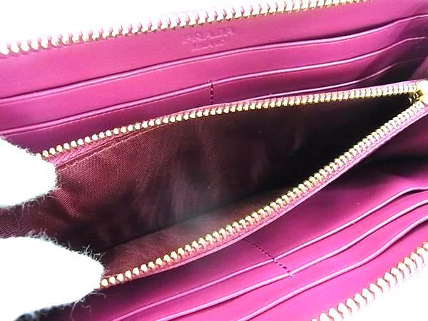 PRADA プラダ 財布 1M1183 ピンク系 テスートナイロン レザー レディース L字ファスナー 長財布 キルティング 超美品