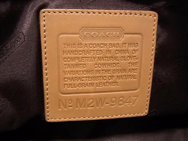 COACH コーチ ハンドバッグ 9847 ブラウン レザー レディース 美品