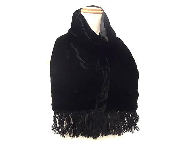 LOUIS VUITTON ルイヴィトン マフラー モノグラム エシャルプ ブルール ブラック レーヨン60％ キュプラ25％ シルク15％ レディース フリンジ