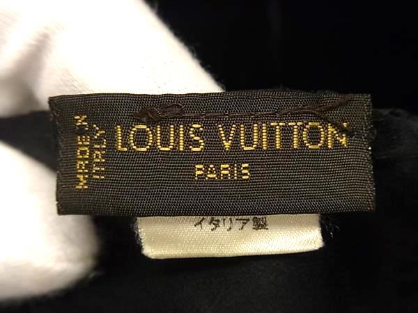LOUIS VUITTON ルイヴィトン マフラー モノグラム エシャルプ ブルール ブラック レーヨン60％ キュプラ25％ シルク15％ レディース フリンジ