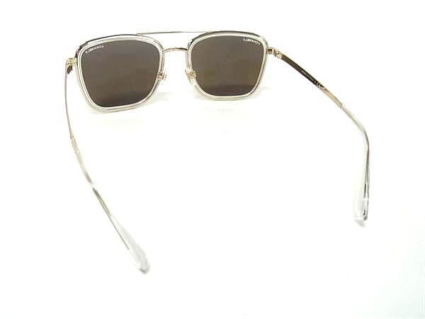 CHANEL シャネル サングラス ココマーク 4241 シルバー クリアベージュ プラスチック ユニセックス ミラーレンズ 美品