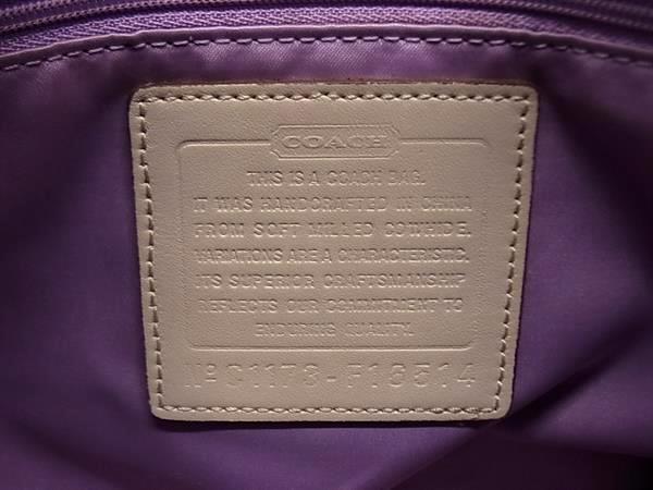COACH コーチ ショルダーバッグ ダッフル F16514 ライトベージュ レザー レディース 美品