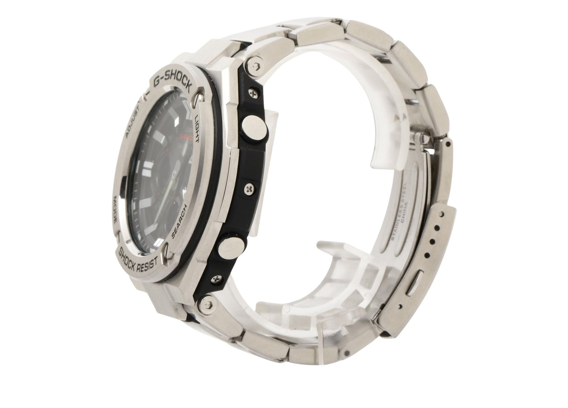 CASIO カシオ 時計 GSHOCK GSTEEL GSTW100 Series GSTW110D1AJF ブラック シルバー 樹脂／ステンレススチール メンズ アナデジ 美品