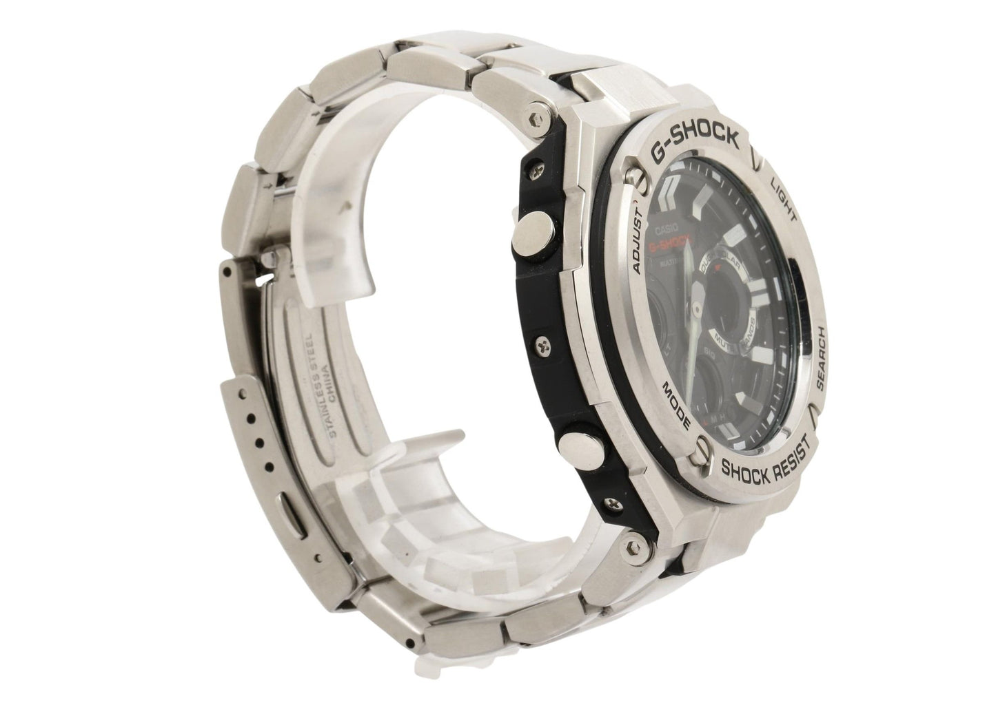 CASIO カシオ 時計 GSHOCK GSTEEL GSTW100 Series GSTW110D1AJF ブラック シルバー 樹脂／ステンレススチール メンズ アナデジ 美品