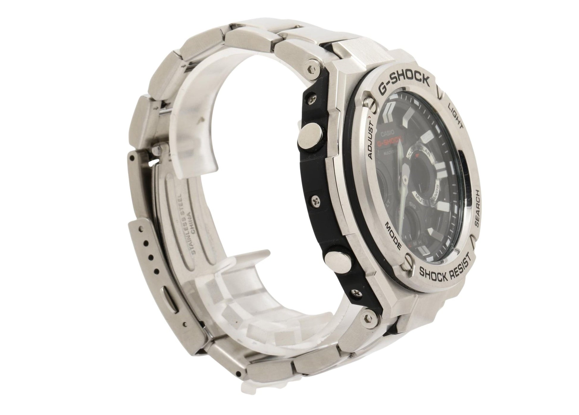 CASIO カシオ 時計 GSHOCK GSTEEL GSTW100 Series GSTW110D1AJF ブラック シルバー 樹脂／ステンレススチール メンズ アナデジ 美品