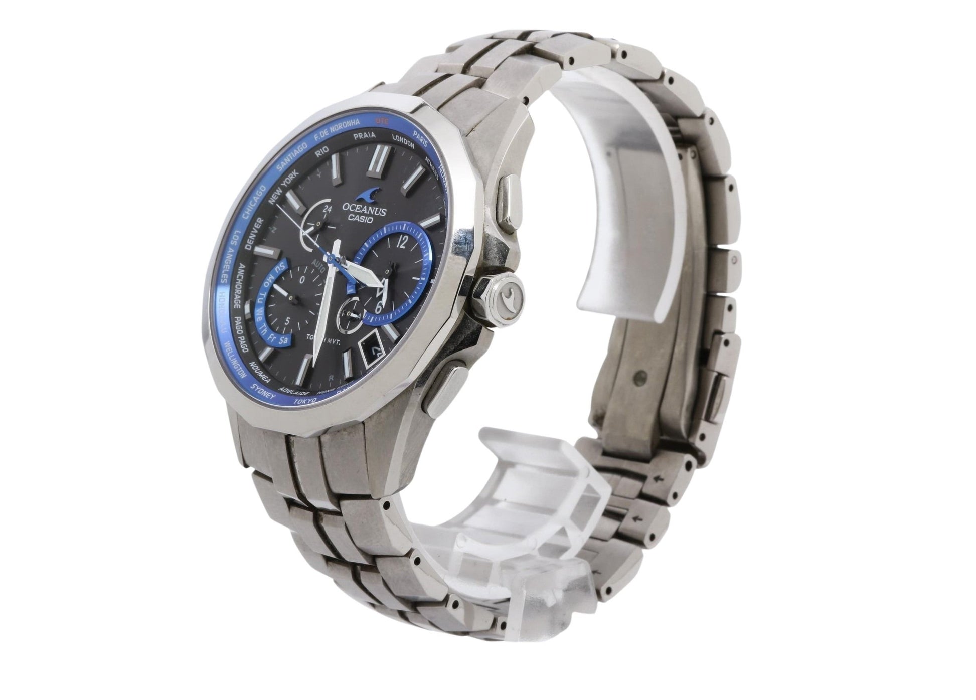 CASIO カシオ 時計 オシアナス OCWS24001AJF ブラック ブルー シルバー チタン メンズ アナログ