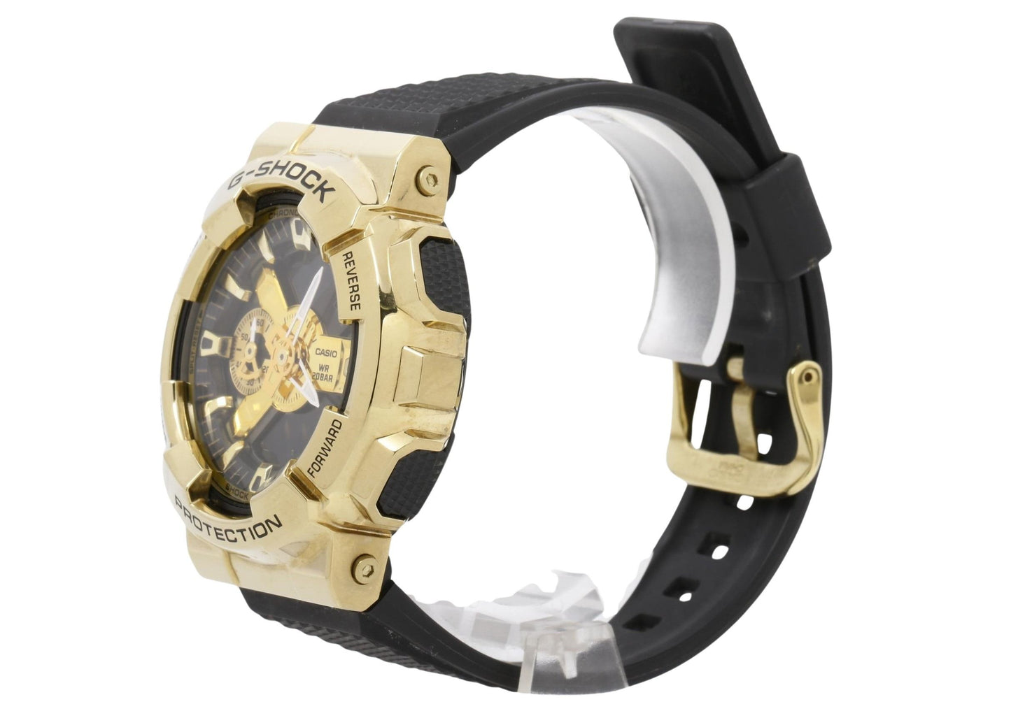 CASIO カシオ 時計 GSHOCK ANALOGDIGITAL 110 SERIES GM110G1A9JF ゴールド ブラック 樹脂／ステンレススチール メンズ アナデジ 美品