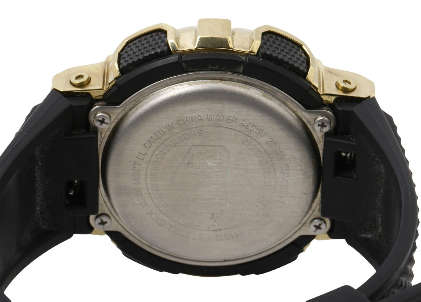 CASIO カシオ 時計 GSHOCK ANALOGDIGITAL 110 SERIES GM110G1A9JF ゴールド ブラック 樹脂／ステンレススチール メンズ アナデジ 美品