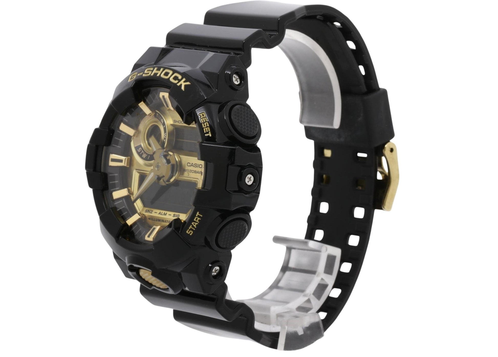 CASIO カシオ 時計 GSHOCK ANALOGDIGITAL GA700 SERIES GA710GB1AJF ゴールド ブラック 樹脂 メンズ アナデジ 美品