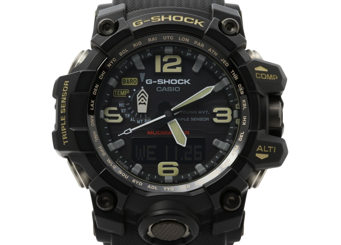 CASIO カシオ 時計 GSHOCK MASTER OF G LAND MUDMASTER GWG10001AJF ブラック 樹脂／ステンレススチール メンズ アナデジ 美品