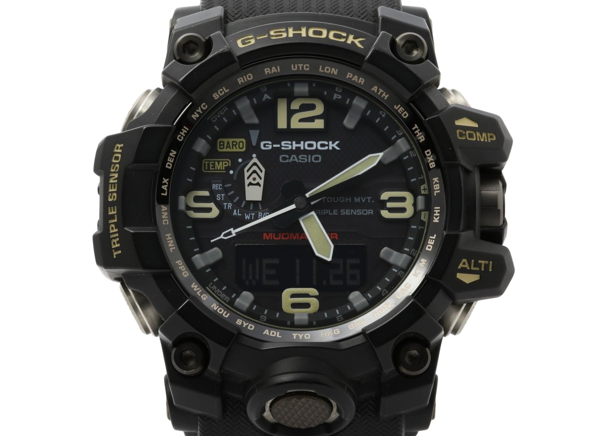CASIO カシオ 時計 GSHOCK MASTER OF G LAND MUDMASTER GWG10001AJF ブラック 樹脂／ステンレススチール メンズ アナデジ 美品