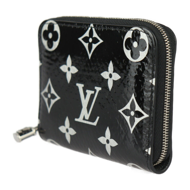 超美品 LOUIS VUITTON ルイ ヴィトン ジッピー コインパース モノグラム エキゾチック コインケース N97059 パイソン レザー ブラック シルバー ラウンドファスナー 小銭入れ ビトン