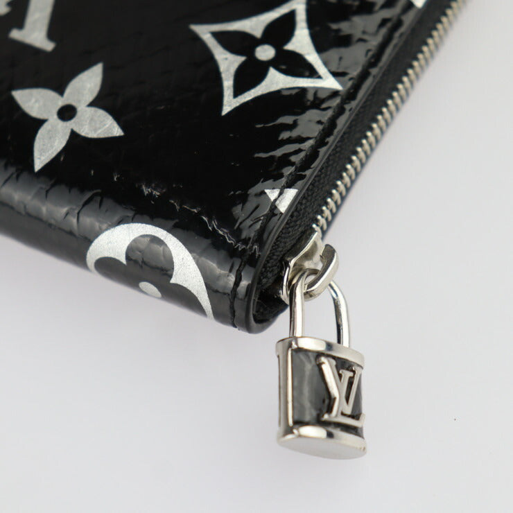 超美品 LOUIS VUITTON ルイ ヴィトン ジッピー コインパース モノグラム エキゾチック コインケース N97059 パイソン レザー ブラック シルバー ラウンドファスナー 小銭入れ ビトン
