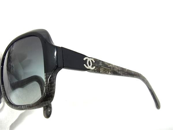 CHANEL シャネル アイウェア ココマーク サングラス 5177 c.1195/3C プラスチック ブラック系 グレー系 ユニセックス シルバー金具