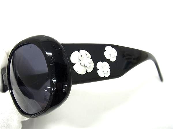 CHANEL シャネル サングラス カメリア 5113 ブラック ホワイト プラスチック レディース 56□16 130