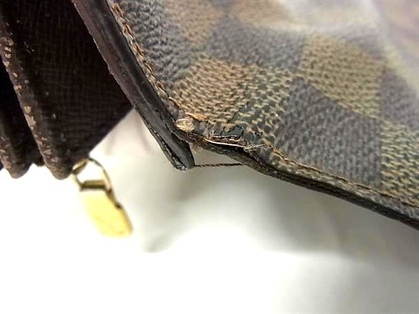 LOUIS VUITTON ルイヴィトン 長財布 ダミエ ポルトフォイユ サラ N61734 エベヌ PVC レザー レディース ゴールド金具