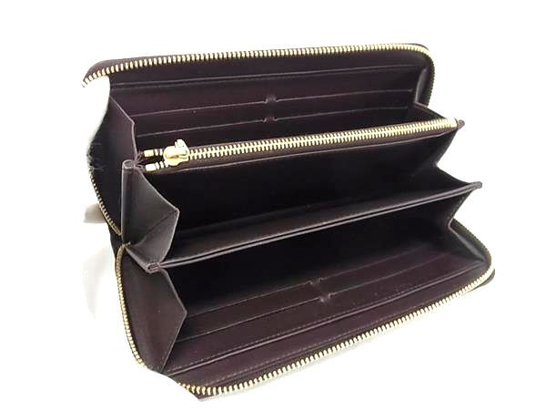 LOUIS VUITTON ルイヴィトン 長財布 モノグラム ヴェルニ ジッピーウォレット M93522 アマラント パテントレザー レディース ゴールド金具